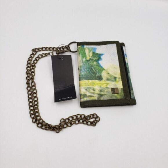 New Penshoppe Tri Fold Wallet  with Chain Attachment LUCK Streetwear Grunge - Picture 2 of 11